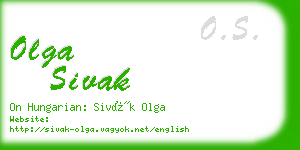 olga sivak business card